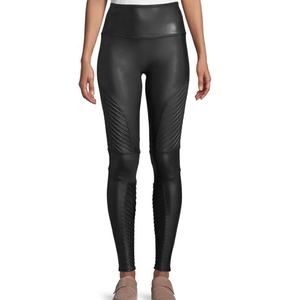 Spanx faux leather moto leggings black M